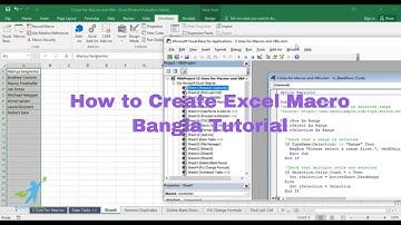 How to Write Excel Macro Comment II Excel VBA - Write a Simple Macro II Bangla Tutorial