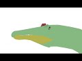 Overgrown duck vs smol boar with crocs(spinosaurus vs kaprosuchus)