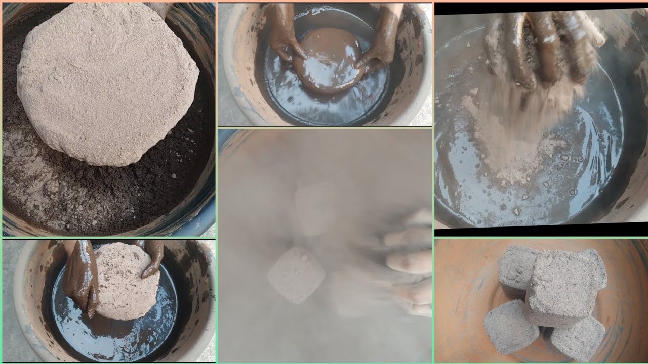 A S -Brown Slaps water crumbling|Slate pencil |Dry crumbling|paste play ...