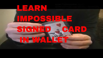Free Magic Tricks: Impossible Card In Wallet (Un-Gaffed Version)