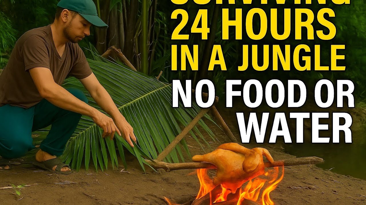 Surviving 24 Hours in a Jungle With No Food or Water | Primitive ...