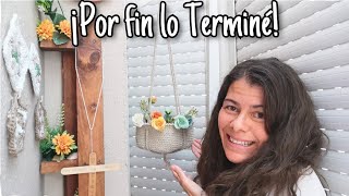 Cómo terminé la Cesta Colgante boho chic del Balcón/Busco Rosas y Romero con mi perro/Vlog creativo 