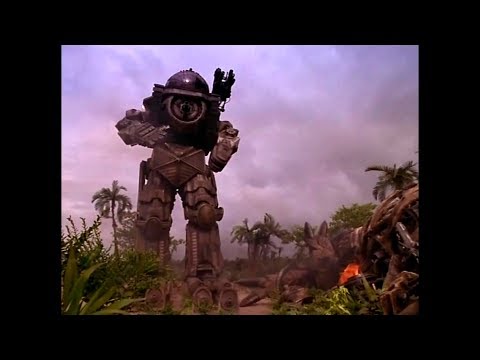 Японский мультфильм о большом боевом роботе в 90