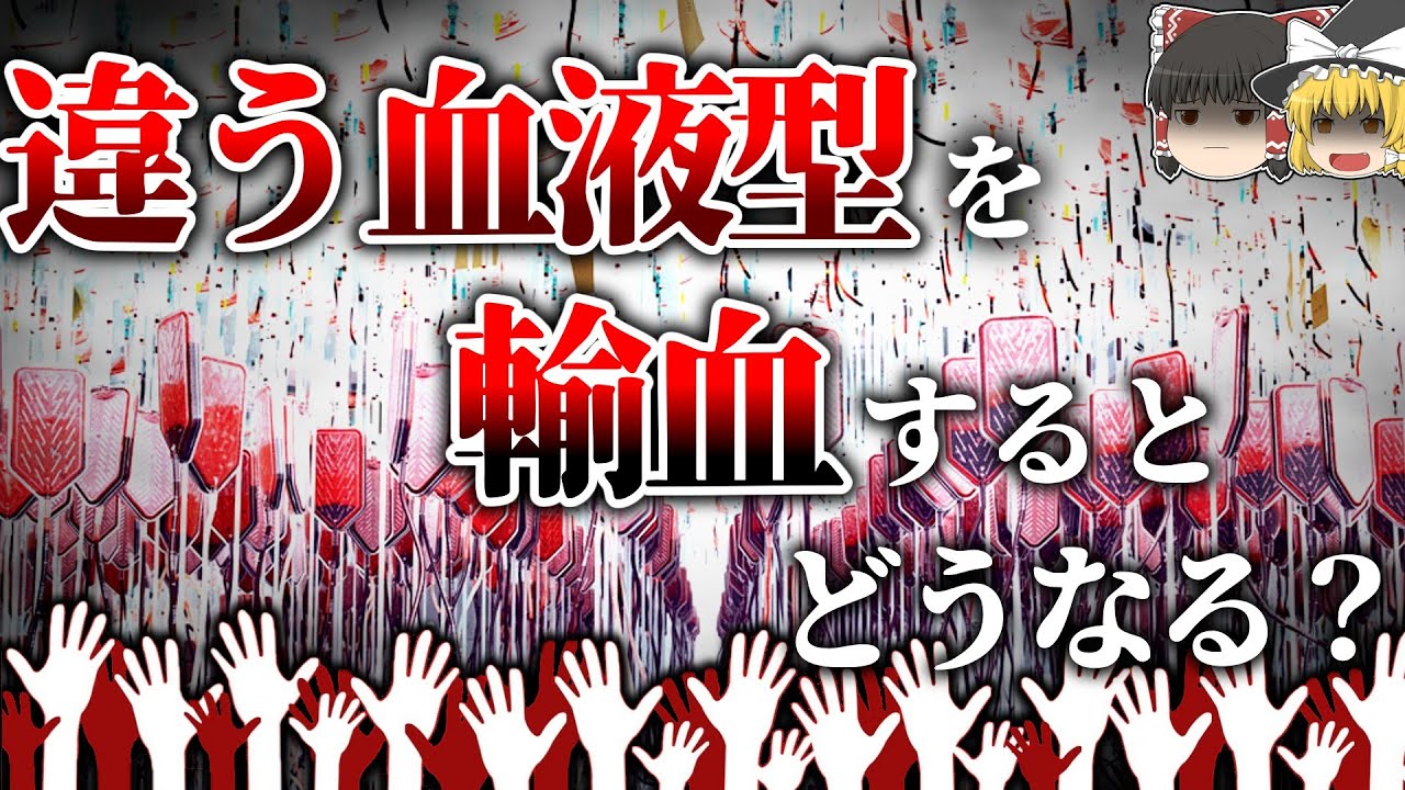 【動画アリ】別の血液型の血を混ぜると体内でどうなるのか【ゆっくり解説】【雑学】
