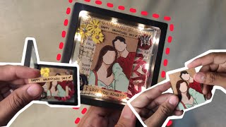 DIY PERSONALIZE GIFT 3D FLOATING FRAME W/ FAIRY LIGHTS