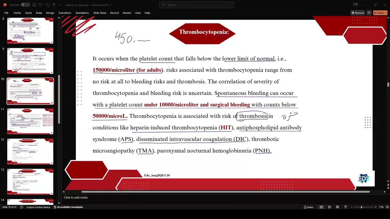 Oral Surgery 4th stage - Blood Disorders محاضرة جزء الاول