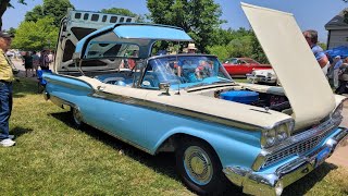 1959 Ford Fairlane 500 Skyliner Retractable Hard Top Convertible Top In Action THF Motor Muster