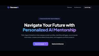 SuccessAI: Multi-Agent Student Career Guidance and Mentorship Platform screenshot 1