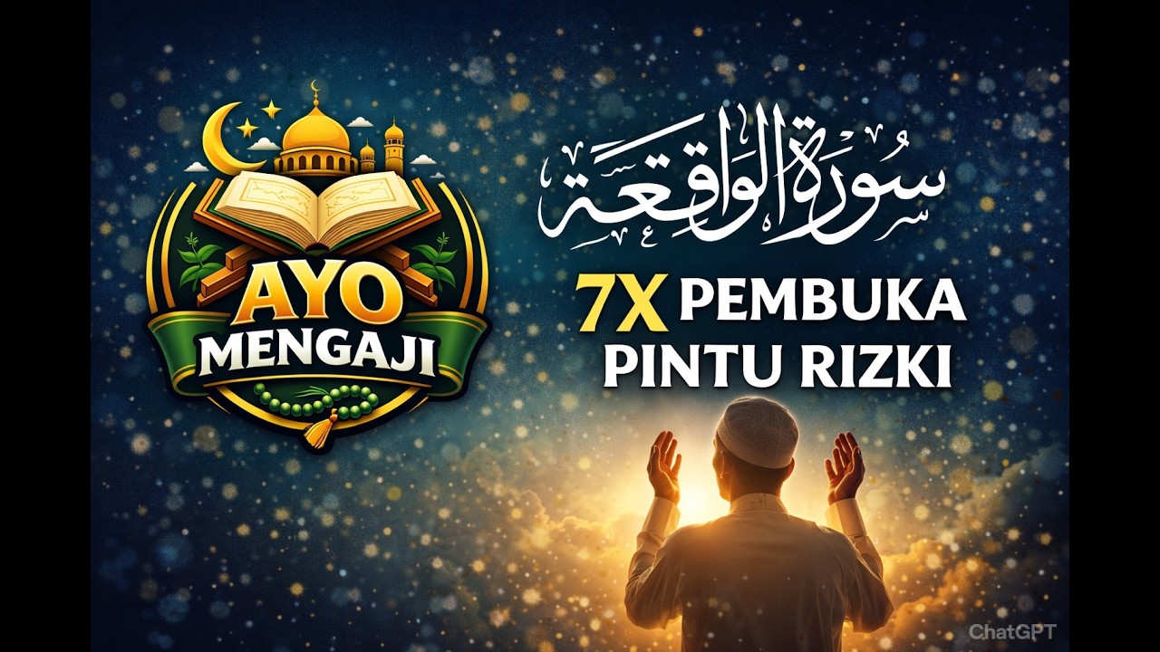 7x Murottal Surat Al-Waqiah | Bacaan Merdu, Menenangkan Hati & Pembuka Rezeki