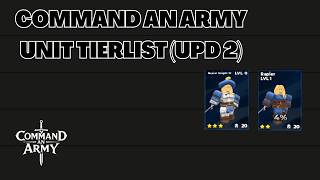 UNIT POWER RANKING TIERLIST (UPDATE 2 RANKED/RAPIER) COMMAND AN ARMY ROBLOX