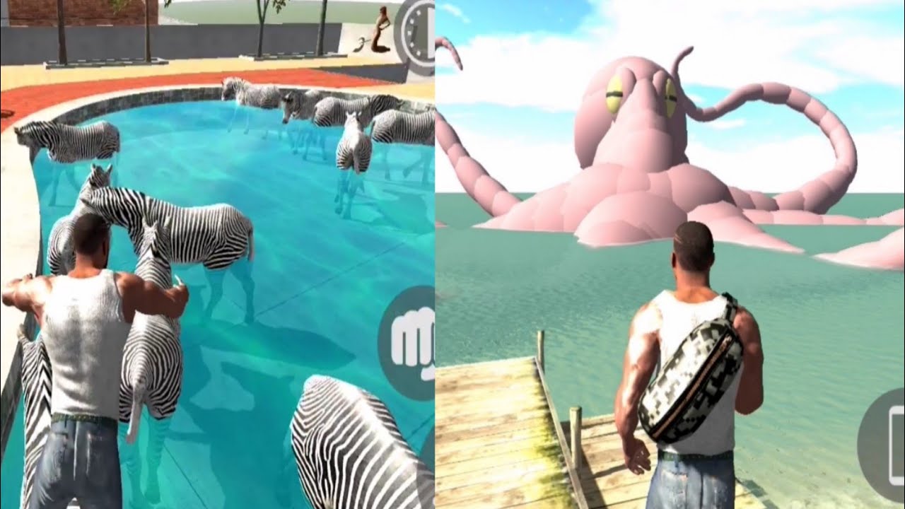 Animals Nag Monster zebras + Jurassic Park Elephant | Indian Bike Driving 3D | Animals