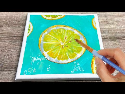 Easy Lemons Acrylic Painting/Art Painting Tutorial | Joy of Art