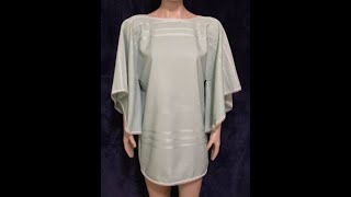 Powder Blue Vintage Textured Satin Mini Dress Olivia Bis (Bis & Beau) Size M-L