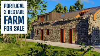 3 HECTARE FARM FOR SALE | Stone Farmhouse &amp; Oak Forest | PORTUGAL