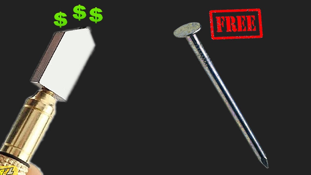 Memotong Kaca Pakai Paku