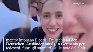 Cori anti-stranieri e saluti nazisti sulle note di Gigi D&#39;Agostino: il video dei giovani vip te...