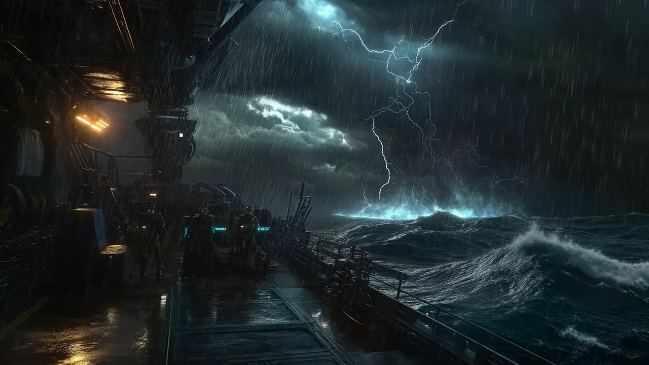 Midnight Storm on a Ship | 11 Hours of ASMR Thunder, Rain & Waves for Deep Sleep & Relaxation