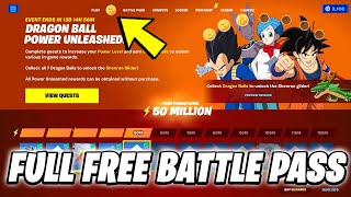 Fortnite Dragon Ball Battle Pass (ALL FREE REWARDS)