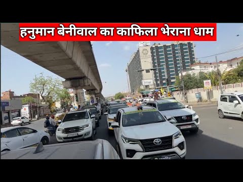 हनुमान बेनीवाल का जोरदार काफिला भेराना धाम की ओर #hanumanbeniwal 