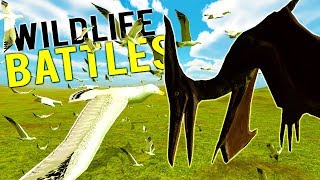 COULD A FLOCK OF SEAGULLS DEFEAT A PTERODACTYL? WILDLIFE BATTLES! - Beast Battle Simulator Gameplay