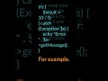 Using try-catch for debugging