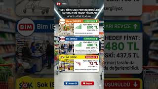 HSBC, Türk gıda perakende şirketleri için hedef fiyatlarını güncelledi #mgros #bimas #sokm #hsbc