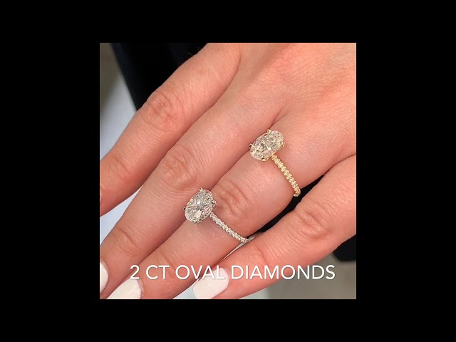 2 Carat | IGI Certified Oval Shape Lab Grown Blooming Petal Secret Halo Diamond  Engagement Ring For Women | 18K Rose Gold | FG-VS1-VS2 Quality Friendly  Diamonds - Walmart.com