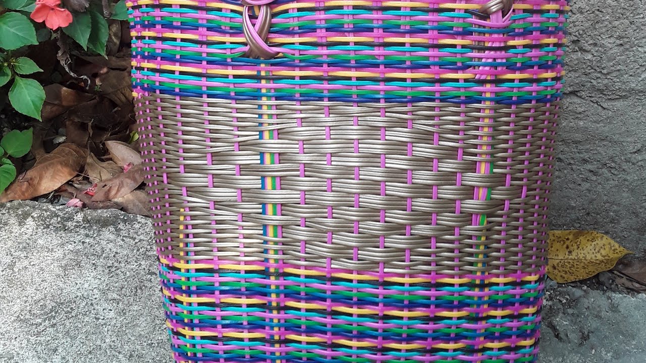 cómo hacer canasta con rombo