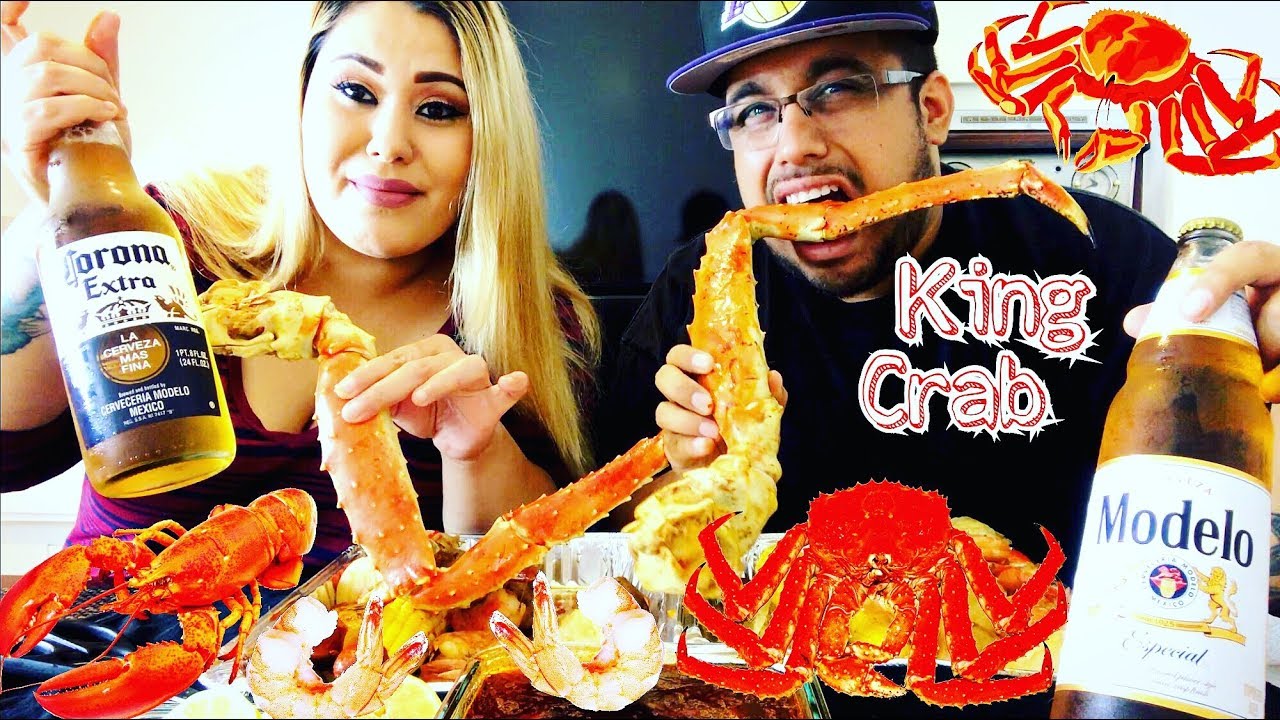 Seafood Boil Mukbang: King Crab, Lobster Tail, Tiger Shrimp | Red King Crab / Eating show 먹방 |