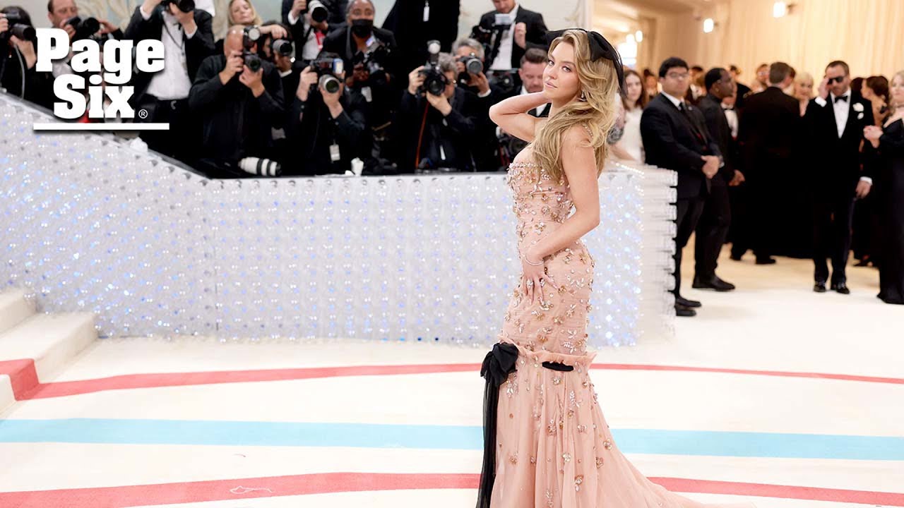 Sydney Sweeney shows off her curves in embellished Miu Miu at Met Gala
