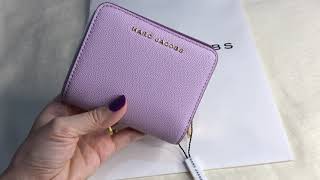 Marc Jacobs Daily Small Leather Goods SLG Mini compact wallet fair orchid