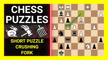 Chess Puzzles to Practice. Themes: Short puzzle, Crushing, Fork. Learn Chess