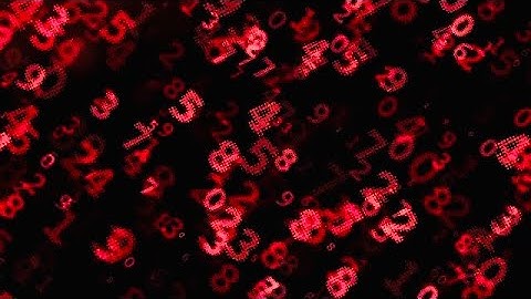 Red digital random number animated background video , No Copyright, matrix mathematical video
