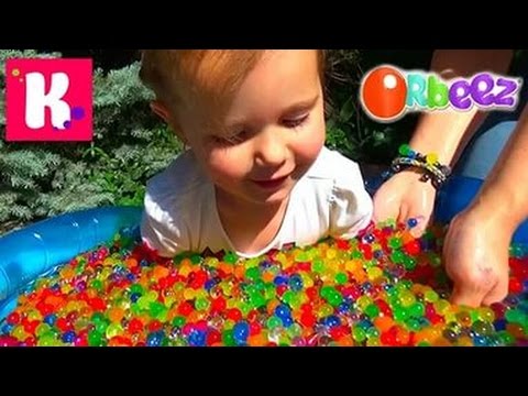 Бассейн с ORBEEZ сюрпризы игрушки с разноцветными шариками Орбиз Challenge surprise toys unboxing