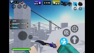 RIVALS 1V1V1 BUT WE CAN ONLY USE KNIFE?! (First video)