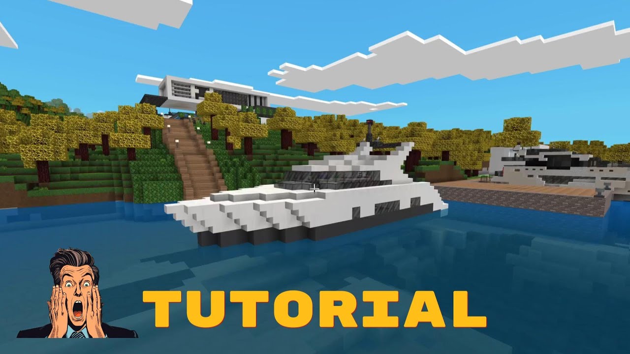 Yach Tutorial Raft Minecraft: How to Build a 31 Meter Modern Yacht - TUTORIAL - YouTube