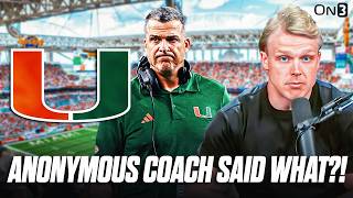 Anonymous Coach Said WHAT About Miami Hurricanes & Mario Cristobal
