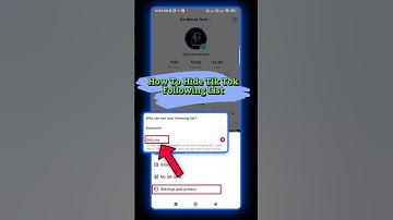 Hide your tiktok friends | TikTok Friends Kaise Hide kare | Hide TikTok Friends List