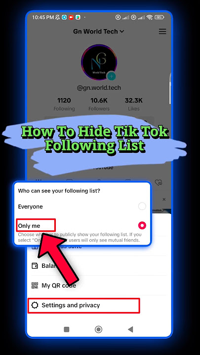 Hide your tiktok friends | TikTok Friends Kaise Hide kare | Hide TikTok Friends List