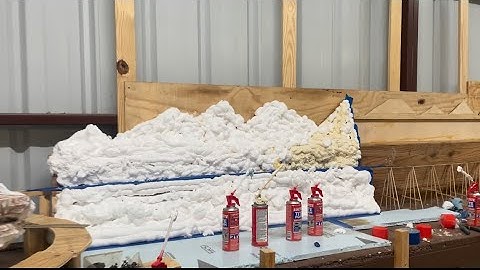 Train layout:: great stuff foam and loctite mountains