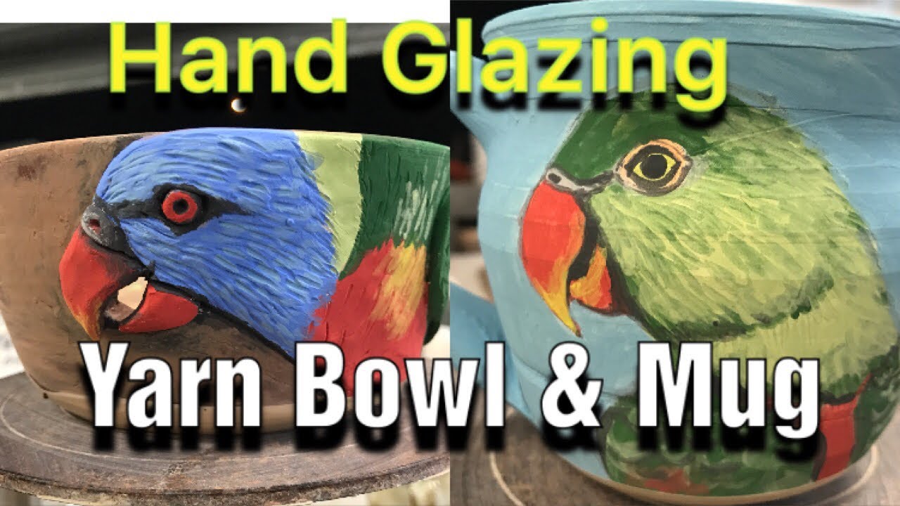 Glazing a yarn bowl Pottery YouTube