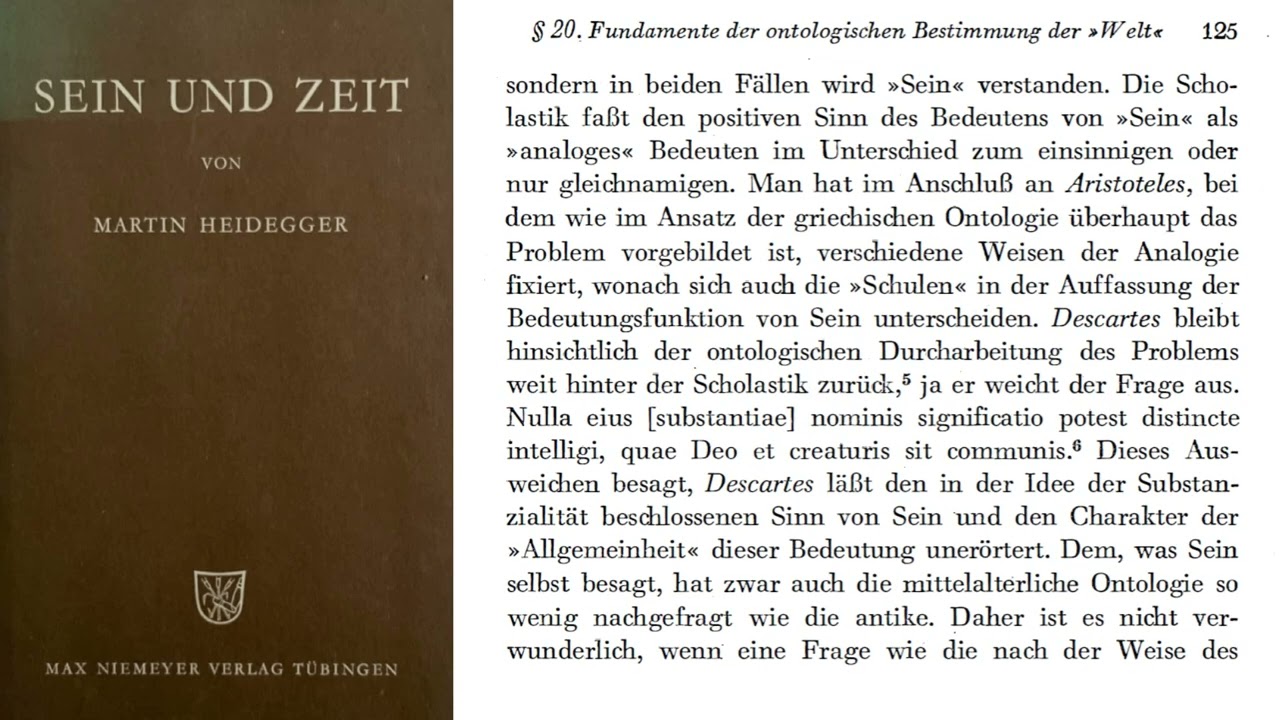 Heidegger | SEIN UND ZEIT | I. Abschnitt: Kapitel 3.B. | § 20