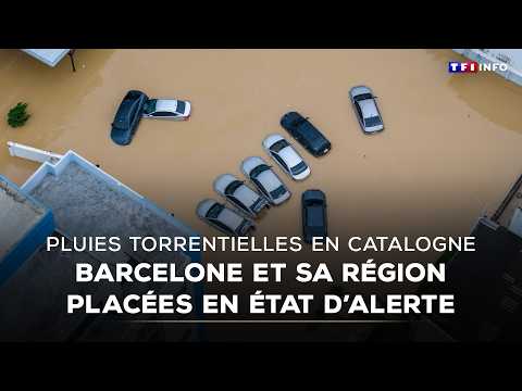 100 liters of rain per square meter: torrential downpours strike Catalonia｜TF1 INFO