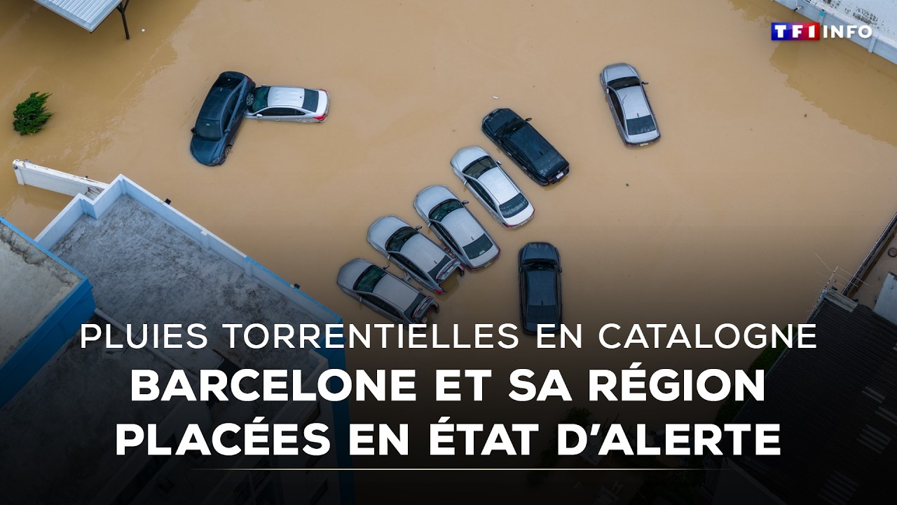 100 litres d'eau par mètre carré : des pluies torrentielles s'abattent en Catalogne｜TF1 INFO