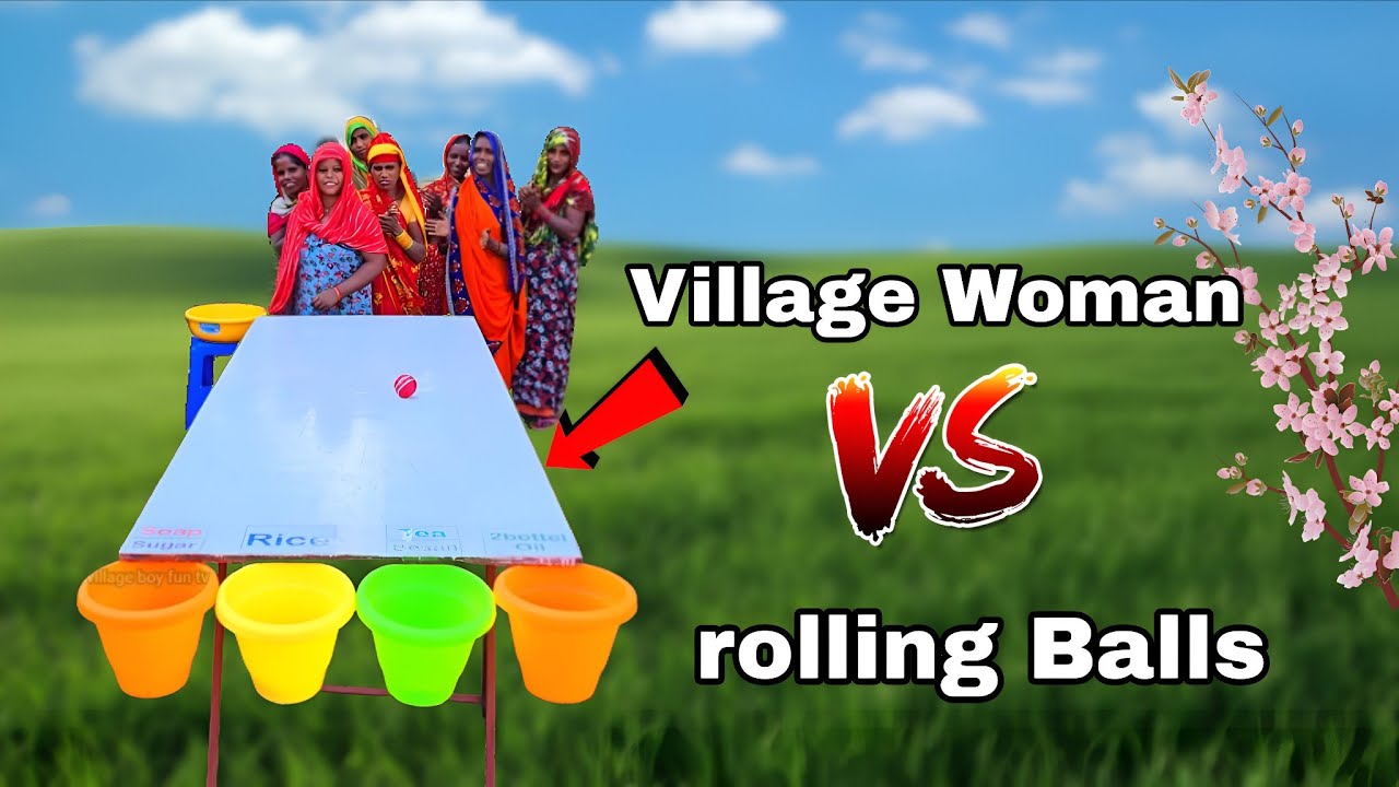 Can They Win? 😱 Amazing Rolling Ball Game with Village Women win Big prize 
