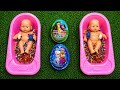 ASMR Double Doll Spa 🫧 Surprise Eggs &amp; Rainbow Beads [Adult Collector]