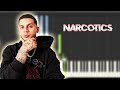 Dei V x Bryant Myers - N@RCOTICS | Instrumental Piano Tutorial / Partitura / Karaoke / MIDI