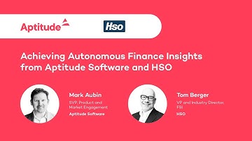 Achieving Autonomous Finance Insights from Aptitude Software and HSO