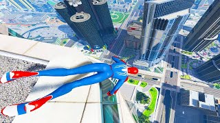 Gta 5 Spiderman Jumping Off Highest Buildings (Euphoria Physics/Ragdolls) #23