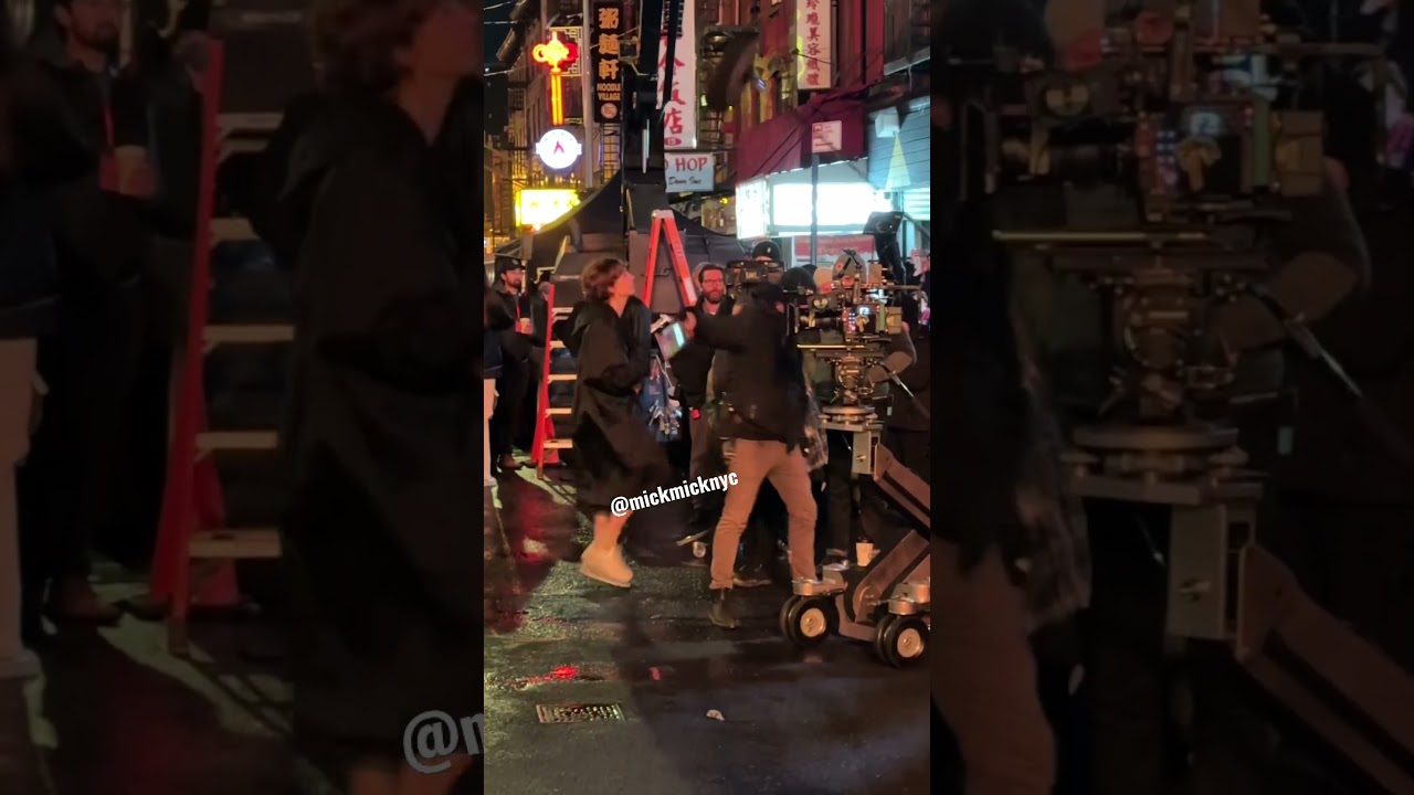 George Clooney & Brad Pitt filming Wolves in NYC 🎬🐺